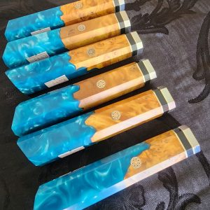 Hybrid - Burl & resin - Stainless Ferule