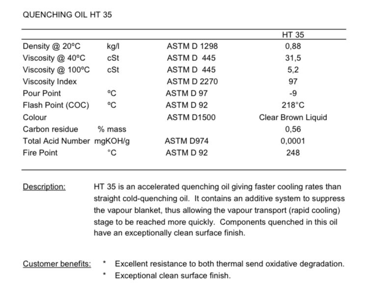 HT 35 Quench Oil - 5L - High carbon and Stainless - Image 5