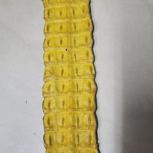 Crocodile Back Strap Leather - Yellow