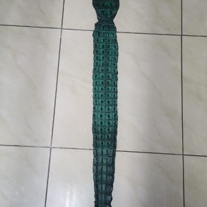 Alternative view of Crocodile Back Strap Leather - Green