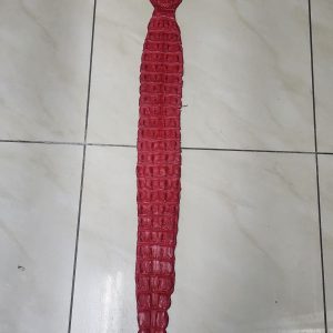 Alternative view of Crocodile Back Strap Leather - Red