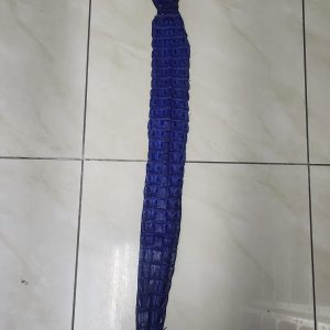 Alternative view of Crocodile Back Strap Leather - Blue
