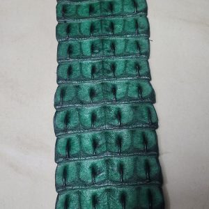 Crocodile Back Strap Leather - Green