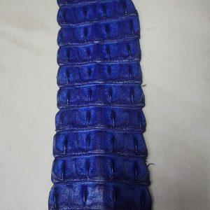 Crocodile Back Strap Leather - Blue