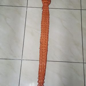 Alternative view of Crocodile Back Strap Leather - Orange