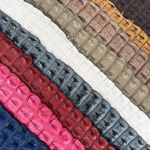 Crocodile back strap leather