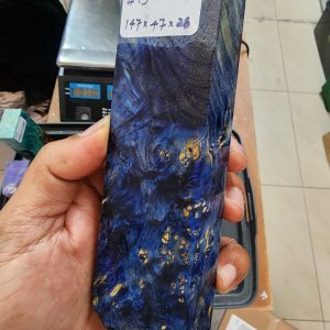 Amboyna Burl Block - 15 - Dyed and Stabilised