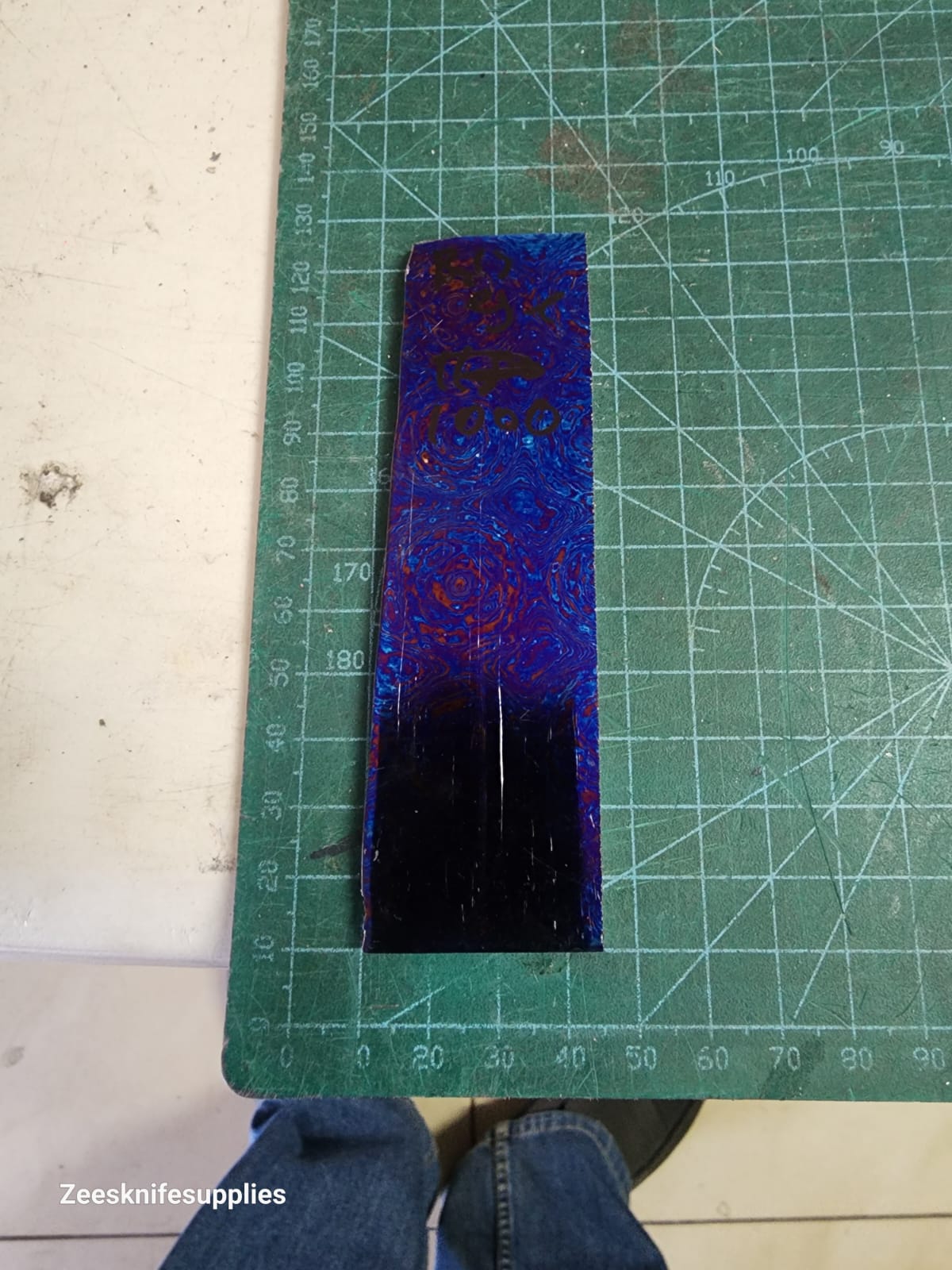 Titanium Damascus - Bulls eye Pattern - Slight Taper - Image 3