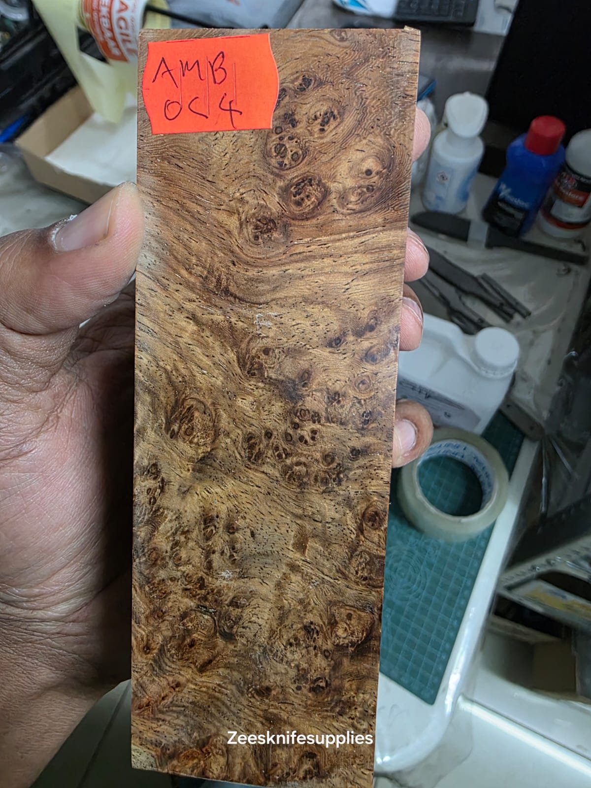 Amboyna Burl Block - A M B - O C 4 - Large Block