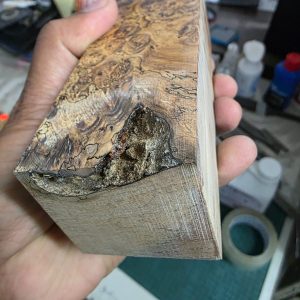 Alternative view of Amboyna Burl Block - A M B - O C 8 - Large Block